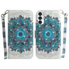 For Tecno Pova 3 LE7 3D Colored Horizontal Flip Leather Phone Case(Peacock Wreath) - 1