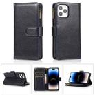 For iPhone 14 Pro Max Multifunctional 9 Card Slots Leather Case (Black) - 1