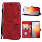 For vivo iQOO 10 Leather Phone Case(Red) - 1