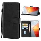 For vivo iQOO 10 Leather Phone Case(Black) - 1