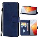 For vivo iQOO 10 Leather Phone Case(Blue) - 1