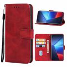 For vivo iQOO 10 Pro Leather Phone Case(Red) - 1