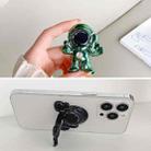 Electroplating PC Astronaut Hidden Phone Sticker Holder(Green) - 1