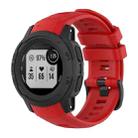 For Garmin Instinct 2S Solid Color Silicone Sports Watch Band(Red) - 1