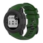 For Garmin Instinct 2S Solid Color Silicone Sports Watch Band(Army Green) - 1