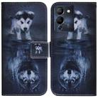 For Infinix Note 12 G96/X670 Coloured Drawing Leather Phone Case(Wolf and Dog) - 1