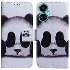 For Tecno Camon 19 Coloured Drawing Leather Phone Case(Panda) - 1