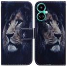 For Tecno Camon 19 Coloured Drawing Leather Phone Case(Lion) - 1