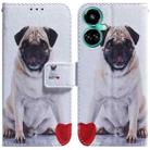 For Tecno Camon 19 Coloured Drawing Leather Phone Case(Pug) - 1