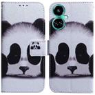For Tecno Camon 19 Pro 5G Coloured Drawing Leather Phone Case(Panda) - 1