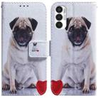 For Tecno Pova 3 LE7 Coloured Drawing Leather Phone Case(Pug) - 1