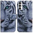 For Tecno Pova 3 LE7 Coloured Drawing Leather Phone Case(Tiger) - 1