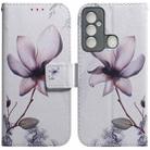 For Tecno Spark 6 GO Coloured Drawing Leather Phone Case(Magnolia Flower) - 1