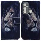 For Tecno Spark 6 GO Coloured Drawing Leather Phone Case(Lion) - 1