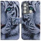 For Tecno Spark 6 GO Coloured Drawing Leather Phone Case(Tiger) - 1