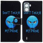 For Tecno Pop 6 No Fingerprints Coloured Drawing Leather Phone Case(Anger) - 1