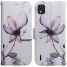 For Nokia C2 2nd Edition Coloured Drawing Leather Phone Case(Magnolia Flower) - 1