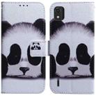 For Nokia C2 2nd Edition Coloured Drawing Leather Phone Case(Panda) - 1