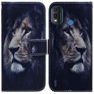 For Nokia G11 Plus Coloured Drawing Leather Phone Case(Lion) - 1