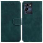 For Infinix Note 12 G96/X670 Skin Feel Pure Color Flip Leather Phone Case(Green) - 1