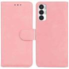 For Tecno Pova 3 LE7 Skin Feel Pure Color Flip Leather Phone Case(Pink) - 1