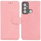 For Tecno Spark 6 GO Skin Feel Pure Color Flip Leather Phone Case(Pink) - 1
