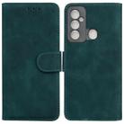 For Tecno Spark 6 GO Skin Feel Pure Color Flip Leather Phone Case(Green) - 1