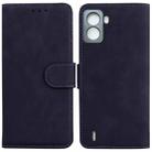 For Tecno Pop 6 No Fingerprints Skin Feel Pure Color Flip Leather Phone Case(Black) - 1