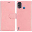 For Nokia G11 Plus Skin Feel Pure Color Flip Leather Phone Case(Pink) - 1