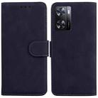 For OPPO A57 2022 4G/A57 2022 5G/Realme Q5i/Realme V23 5G/Realme Narzo 50 5G/A77 5G Skin Feel Pure Color Flip Leather Phone Case(Black) - 1