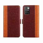 For Xiaomi Redmi 10 Ostrich Texture Flip Leather Phone Case(Brown) - 1