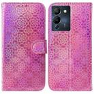 For Infinix Note 12 G96/X670 Colorful Magnetic Buckle Leather Phone Case(Pink) - 1