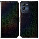 For Infinix Note 12 G96/X670 Colorful Magnetic Buckle Leather Phone Case(Black) - 1