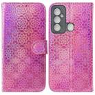 For Tecno Spark 6 GO Colorful Magnetic Buckle Leather Phone Case(Pink) - 1