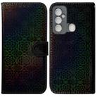 For Tecno Spark 6 GO Colorful Magnetic Buckle Leather Phone Case(Black) - 1