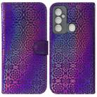 For Tecno Spark 6 GO Colorful Magnetic Buckle Leather Phone Case(Purple) - 1