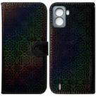 For Tecno Pop 6 No Fingerprints Colorful Magnetic Buckle Leather Phone Case(Black) - 1