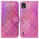 For Nokia C2 2nd Edition Colorful Magnetic Buckle Leather Phone Case(Pink) - 1