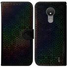 For Nokia C21 Colorful Magnetic Buckle Leather Phone Case(Black) - 1