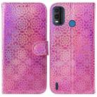 For Nokia G11 Plus Colorful Magnetic Buckle Leather Phone Case(Pink) - 1