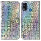 For Nokia G11 Plus Colorful Magnetic Buckle Leather Phone Case(Silver) - 1