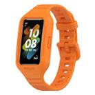 For Huawei Band 8 / Huawei Band 7 / Honor Band 6 Universal Integrated Silicone Watch Band(Orange) - 1