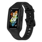 For Huawei Band 8 / Huawei Band 7 / Honor Band 6 Universal Integrated Silicone Watch Band(Black) - 1