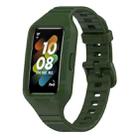 For Huawei Band 8 / Huawei Band 7 / Honor Band 6 Universal Integrated Silicone Watch Band(Army Green) - 1