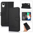 For iPhone XR Cross Texture Horizontal Flip Leather Phone Case(Black) - 1
