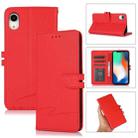 For iPhone XR Cross Texture Horizontal Flip Leather Phone Case(Red) - 1