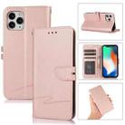 For iPhone 11 Pro Cross Texture Horizontal Flip Leather Phone Case (Pink) - 1