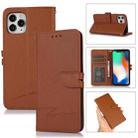 For iPhone 11 Pro Cross Texture Horizontal Flip Leather Phone Case (Brown) - 1