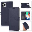 For iPhone 11 Pro Max Cross Texture Horizontal Flip Leather Phone Case (Dark Blue) - 1