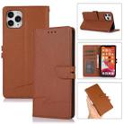 For iPhone 11 Pro Max Cross Texture Horizontal Flip Leather Phone Case (Brown) - 1